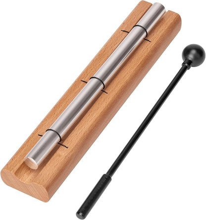 Three Tone Chime Bell for Teachers' Classroom Management, Meditation Chimes, Mindfulness Hand Bell, Percussion Sound Healing Instruments Reminder for Prayer Yoga Eastern Energies Music