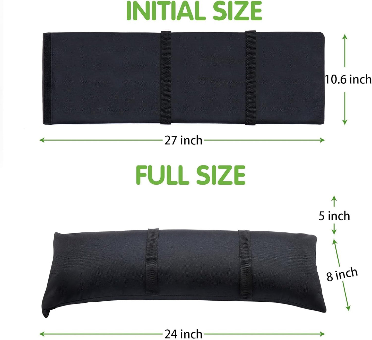 SandBags for Weight, 4 x 44 LBS Fillable Black Sand Bags for Umbrella Base Weight, Patio Furniture Weights, Umbrella Stand, Outdoor Garden Backyard Furniture(Without Sand) (4, Black)