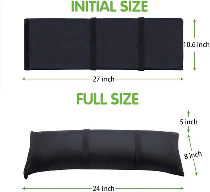 SandBags for Weight, 4 x 44 LBS Fillable Black Sand Bags for Umbrella Base Weight, Patio Furniture Weights, Umbrella Stand, Outdoor Garden Backyard Furniture(Without Sand) (4, Black)