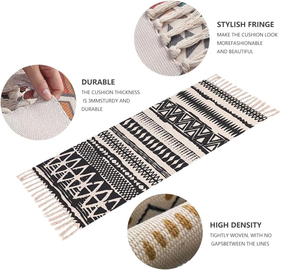 nuveti Cotton Yoga Mat - Absorbent, Grippy Tight Weave, Ashtanga & Hot Yoga Rug, Helps with Slippery Hands & Feet