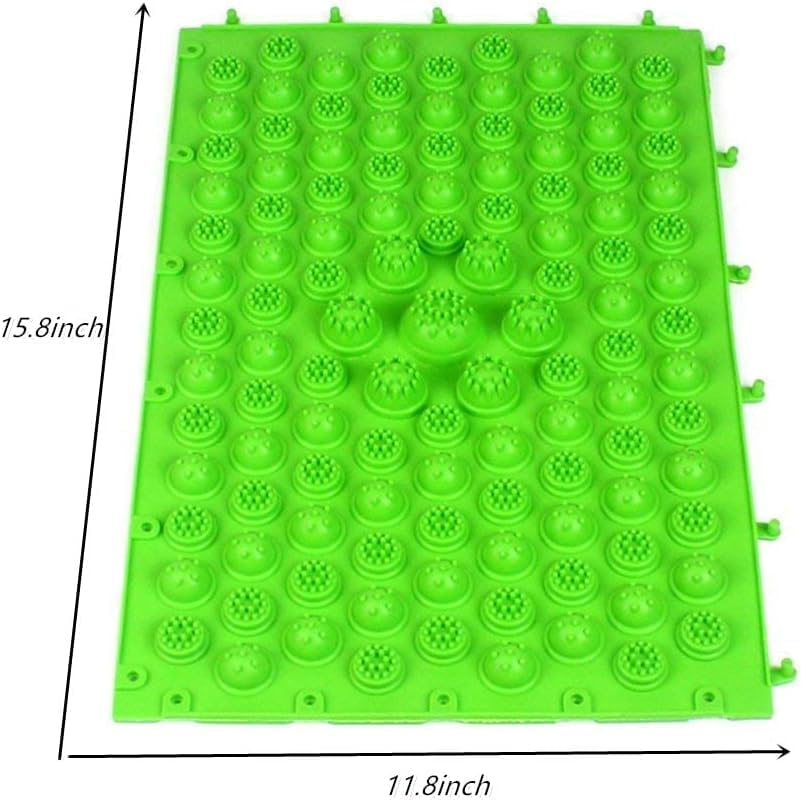 Foot Massage Mat Massage Pad Acupressure Mat Bathroom Mat Yoga Mat Outdoor Game 2 PCS (Blue)