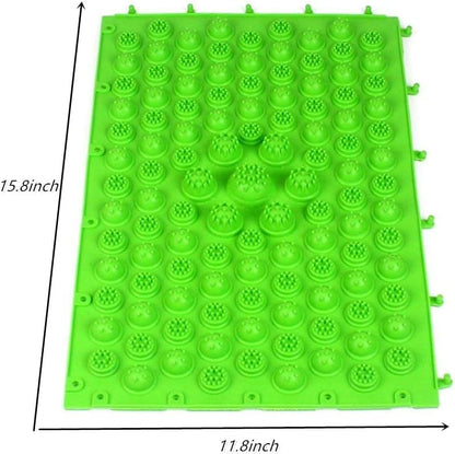 Foot Massage Mat Massage Pad Acupressure Mat Bathroom Mat Yoga Mat Outdoor Game 2 PCS (Blue)