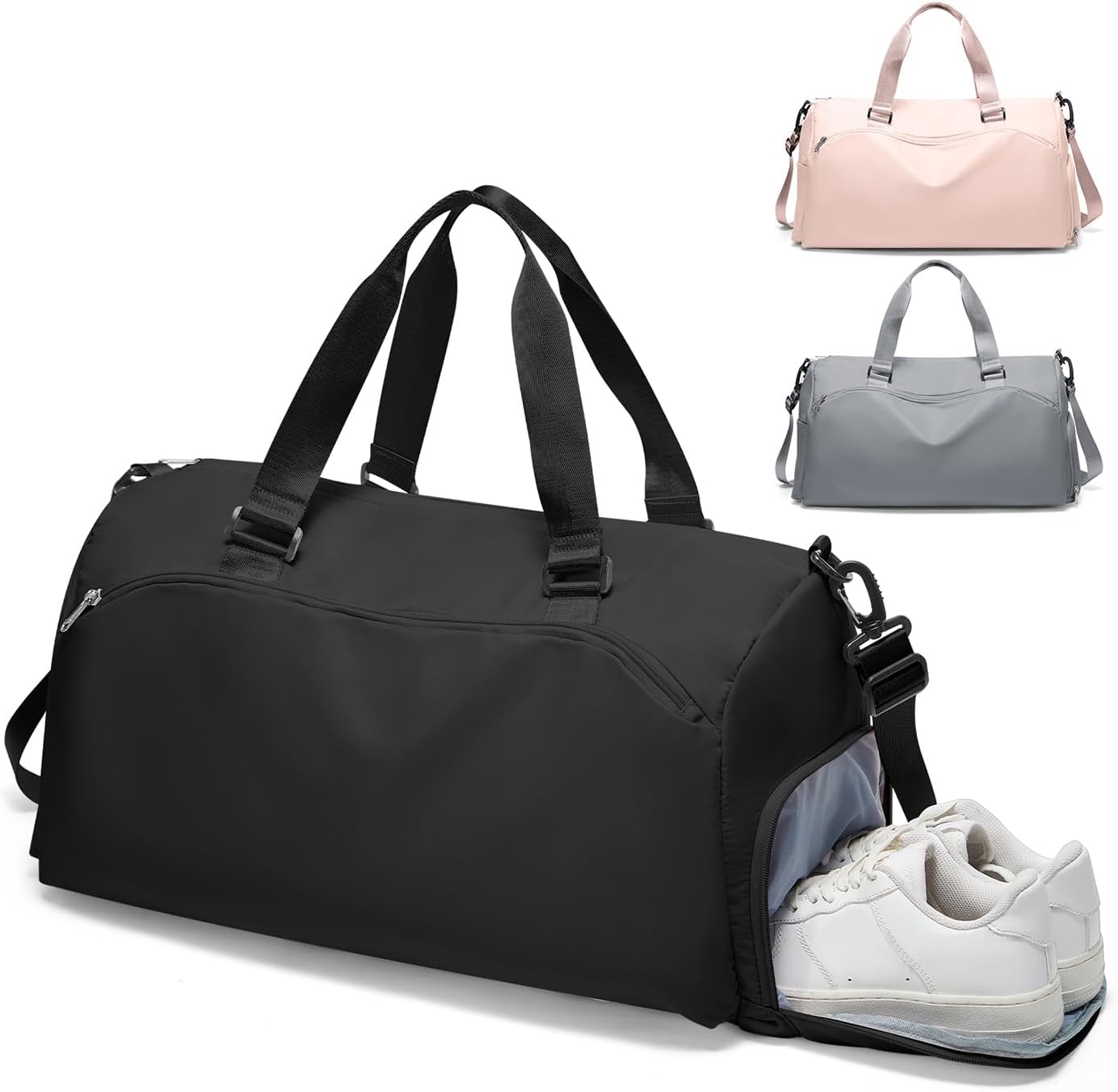 Gym Bag Womens Mens with Shoes Compartment and Wet Pocket Travel Duffel Bag for Women for Plane Sport Gym Tote Bags Swimming Yoga Waterproof Weekend Overnight Carry on Bag Hospital Holdalls - Colors A
