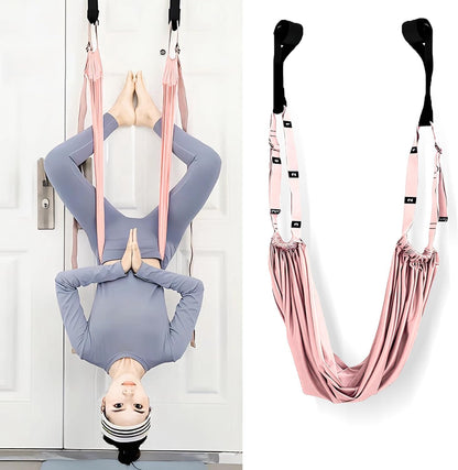 Leg Stretcher Strap - Yoga Stretching Strap,Yoga Door Swing,Backbend Training Rope with Door Anchor, Flexibility Trainer Stretching Equipment Assist Stretch Strap for Fitness Gymnastics Dance Aerial Ballet (purple)