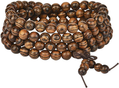Mala Beads Bracelet 108 8mm Prayer Meditation Sandalwood Elastic…