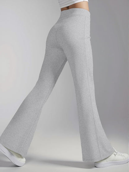 Leggings Women Clothing - Flare Yoga Pants Ribbed High Waist Stretchy Butt Lifting for Gym Casual