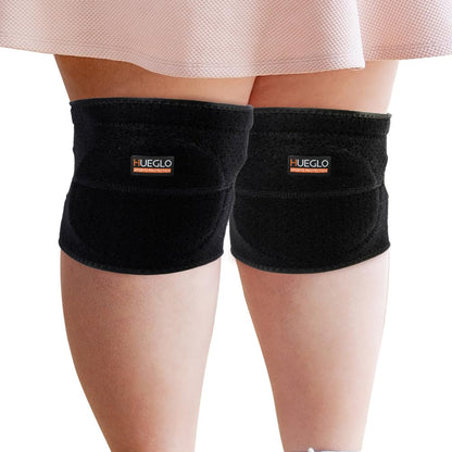HUEGLO Protective Knee Pads for Dancers,Volleyball Knee Pad for Girls,Soft Sponge Knee Pads for Avoid Floor Burns & Bruising,1Pair,Black,Medium