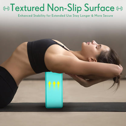 RoundFunny 4 Pack Yoga Blocks Non Slip Pilates Brick Foam Blocks Pilates Dance Gymnastics Workout Fitness Props Tool for Stretching Meditation and Exercise