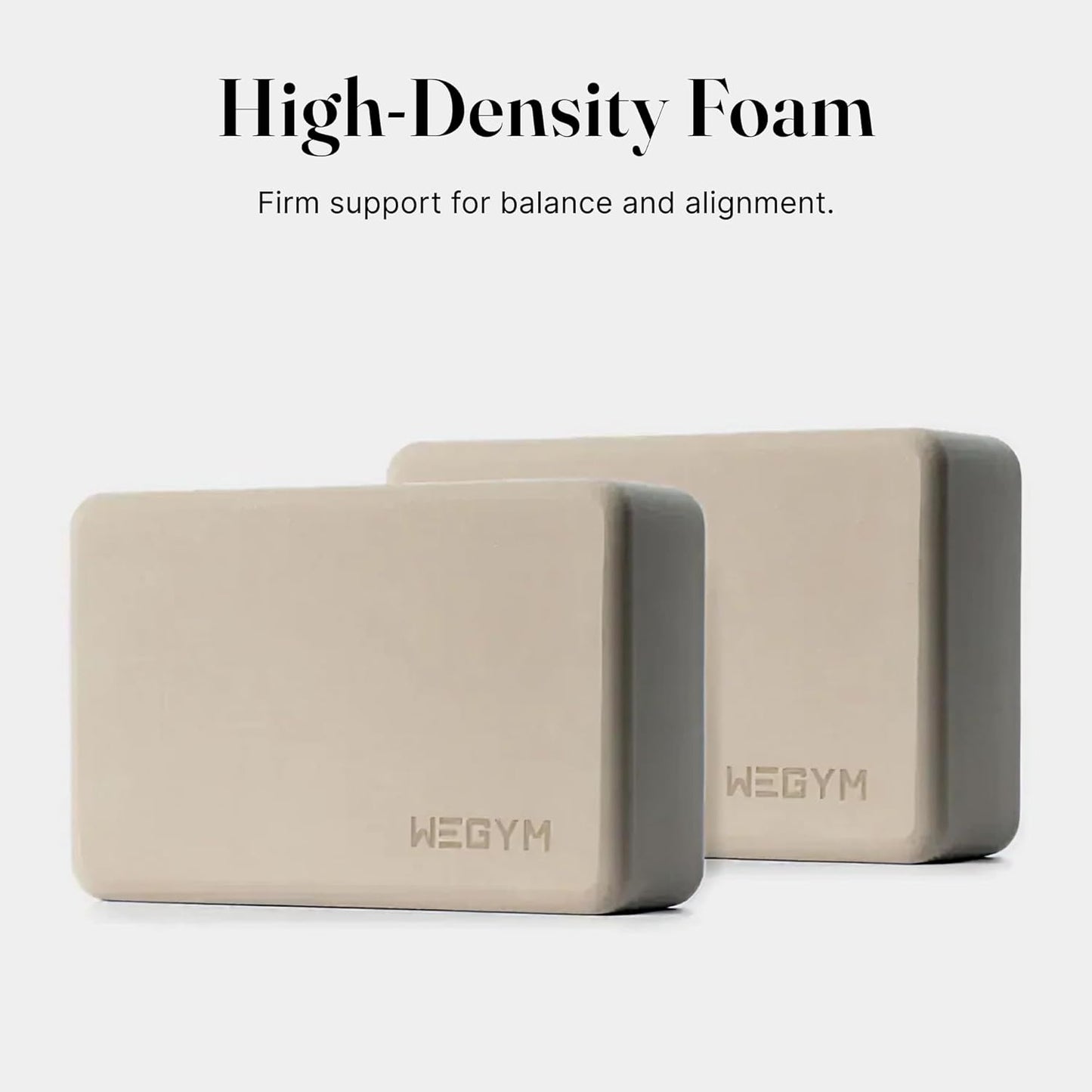 WeGym Yoga blocks with Anti-Slip, Comfortable Grip, Sturdy Sides for Secure Workouts at Home, for Yoga, and Pilate Training