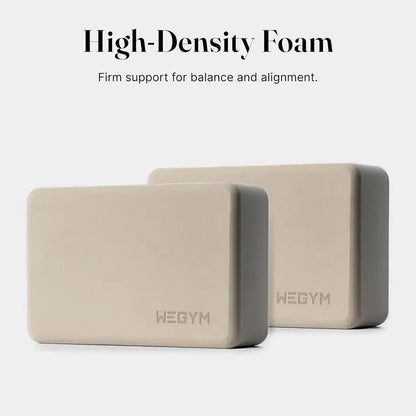 WeGym Yoga blocks with Anti-Slip, Comfortable Grip, Sturdy Sides for Secure Workouts at Home, for Yoga, and Pilate Training