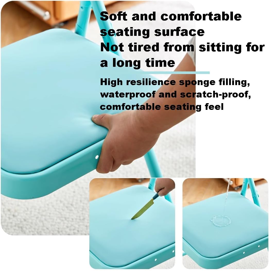 Foldable Yoga Auxiliary Chair for Adults, with a Load Capacity of 300 pounds, Iyengar Yoga Chair with Lumbar Support, Foldable Yoga Chair, Stable and Durable,Blue-No Lumbar Support, Nolumbarsupport