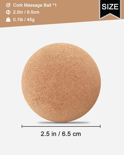 KITWILD Cork Peanut Massage Ball, Peanut Double Lacrosse Massage Ball for Deep Tissue Muscle Massage, Myofascial Release, Muscle Knots, and Yoga Therapy