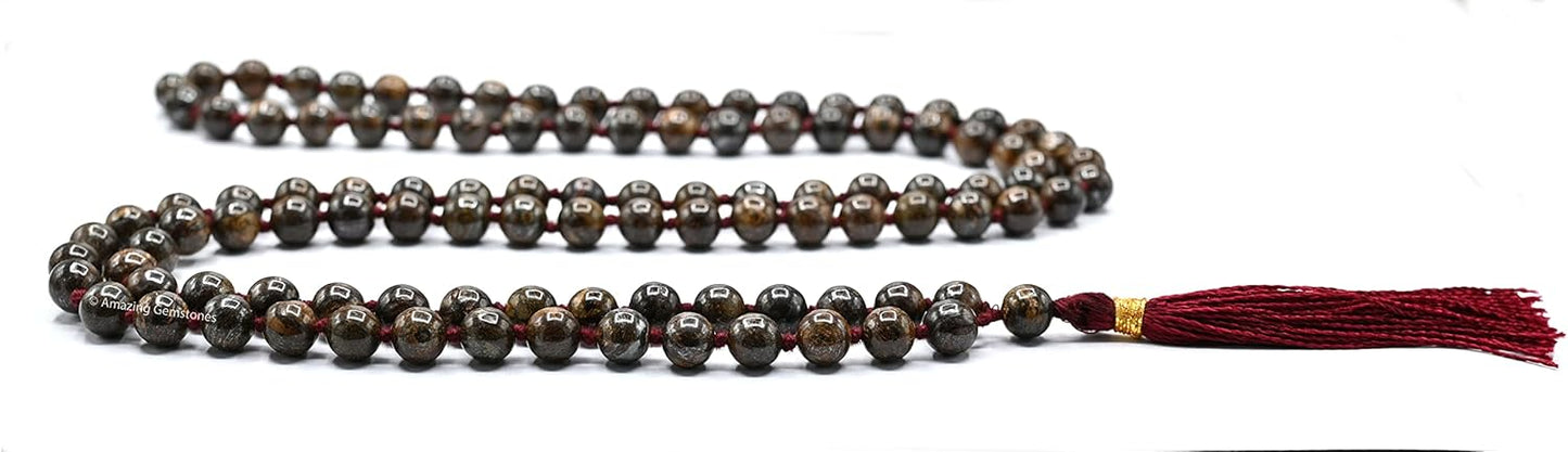 Amazing Gemstone 108 Beads Handmade Mala (Knotted, Rudraksha) - Colors B