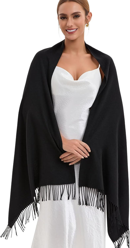 Pashmina Scarf and Shawl - Soft Women Pashminas Wrap for Wedding Evening Party dresses