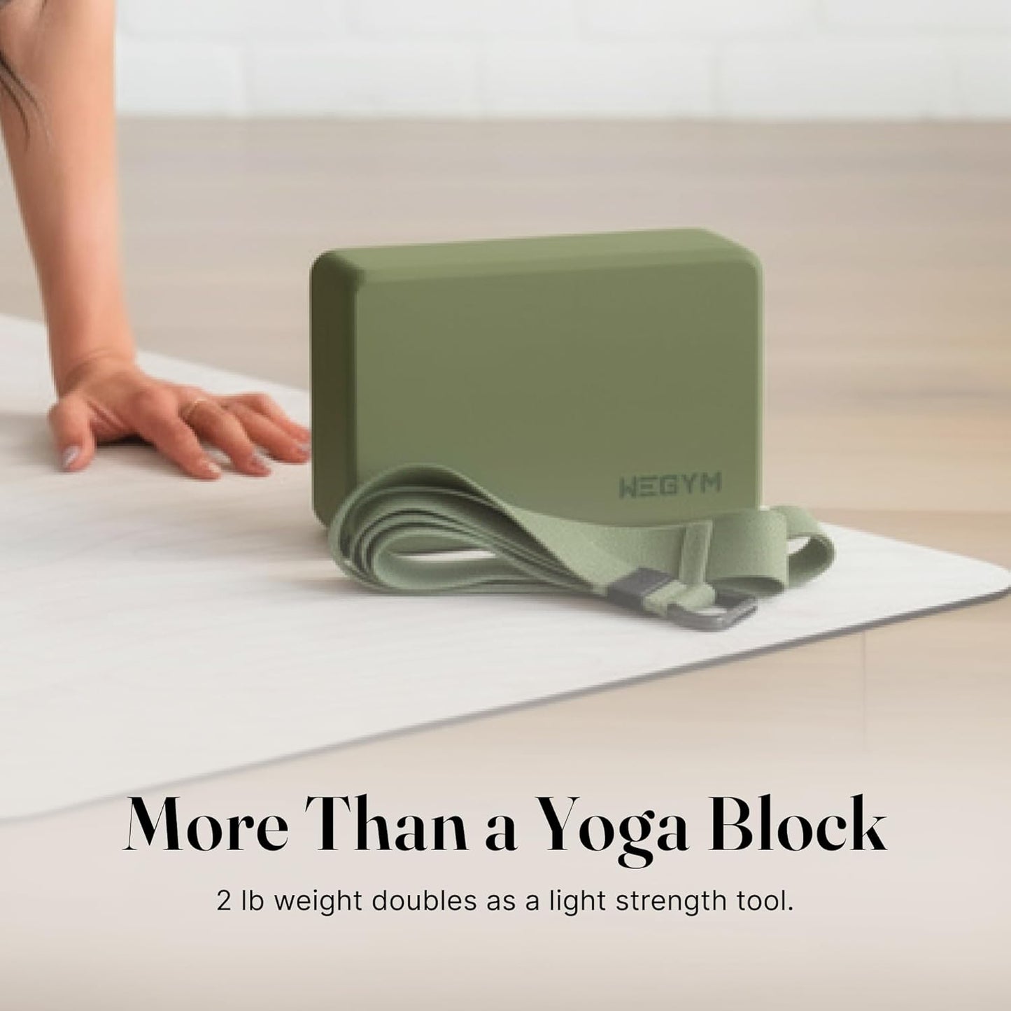 WeGym Yoga blocks with Anti-Slip, Comfortable Grip, Sturdy Sides for Secure Workouts at Home, for Yoga, and Pilate Training