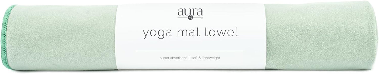 S&T INC. Yoga Mat Towel, Quick Dry Towel, Soft and Absorbent for Gym, Pilates, and Hot Yoga Mat, 1 Pack, 26.5 inches x 72 inches, Microfiber, Blue