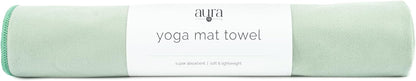 S&T INC. Yoga Mat Towel, Quick Dry Towel, Soft and Absorbent for Gym, Pilates, and Hot Yoga Mat, 1 Pack, 26.5 inches x 72 inches, Microfiber, Blue
