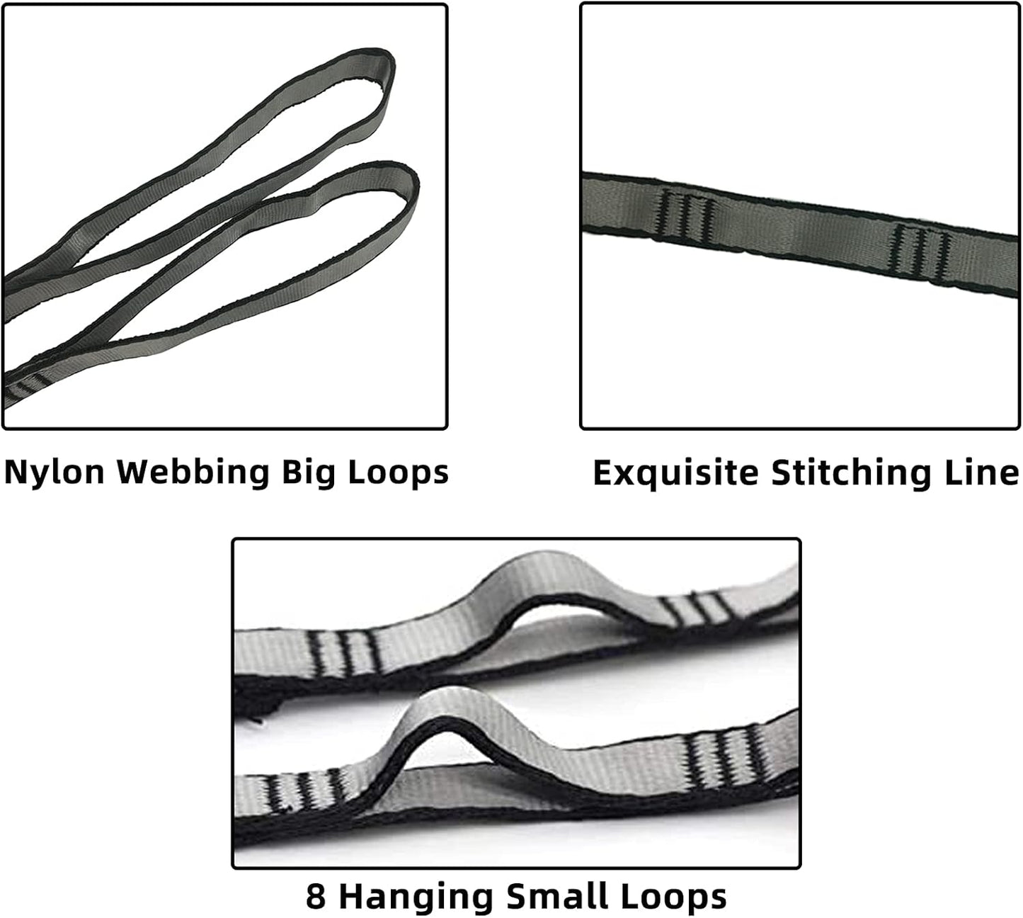 PRIOR FITNESS 2pcs Nylon Daisy Chain Straps for Aerial Yoga Hammock Swing Adjustable Aerial Silk Extender Strap Rope Anti-Gravity Yoga Extend Belts