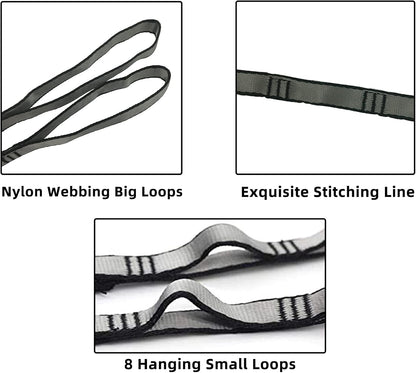 PRIOR FITNESS 2pcs Nylon Daisy Chain Straps for Aerial Yoga Hammock Swing Adjustable Aerial Silk Extender Strap Rope Anti-Gravity Yoga Extend Belts