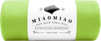MIAOMIAO Non-Slip Hot Yoga Towel Set,Super Absorbent Microfiber in, 24.5" x 72" - Anti-Slip, Injury Free Design for Pilates, Yoga Mats, Exercise, and Fitness Gear