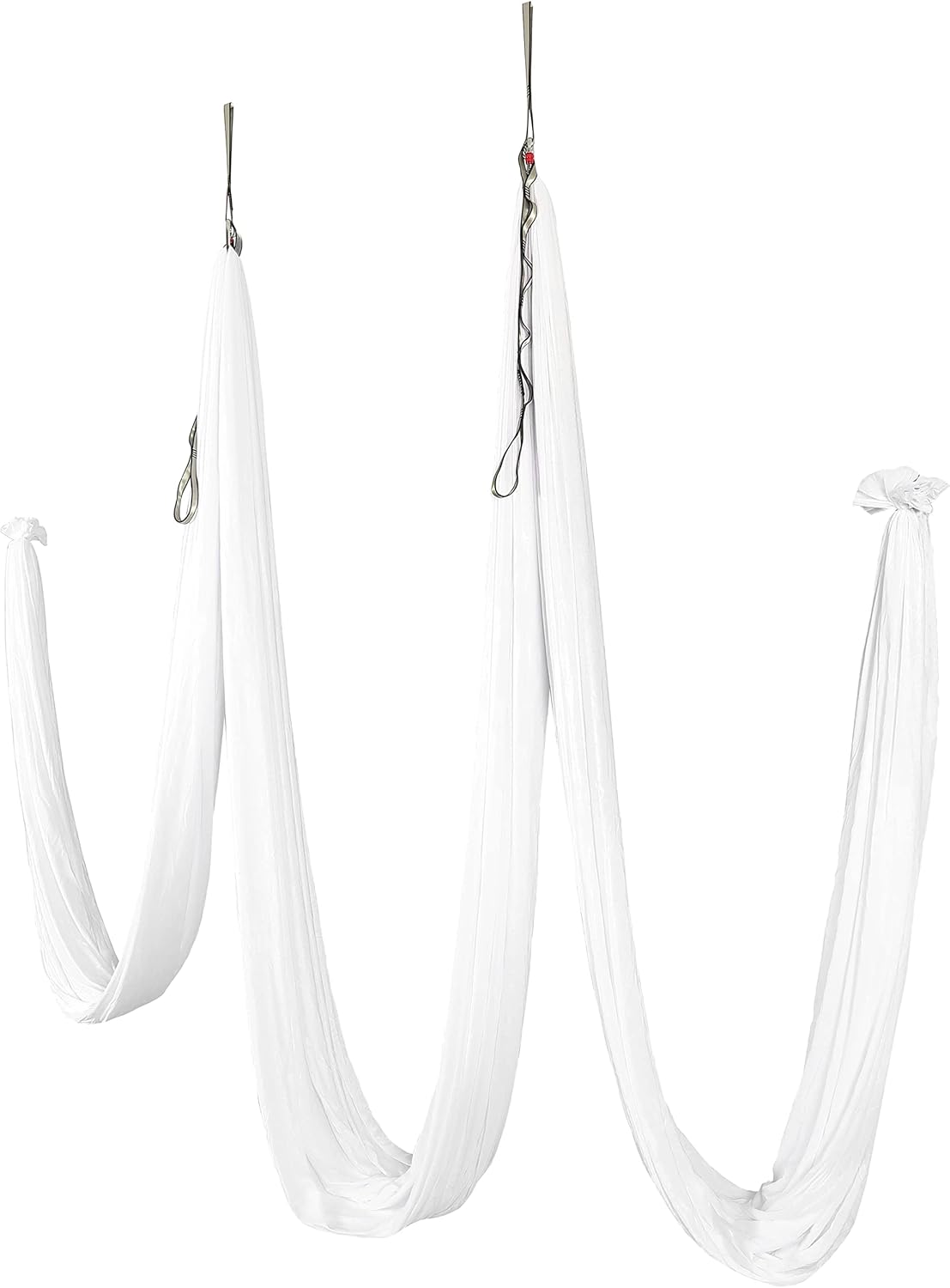 HECASA Aerial Silks Yoga Swing Set, Aerial Yoga Hammock w/Daisy Chain for Home, Inversion Exercises, Strength Training and Starter Kit