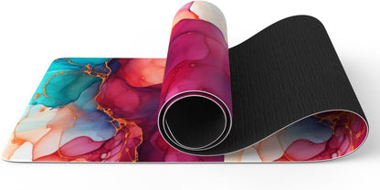 FOLAI Extra Thick Yoga Mat 6mm，pilates mat thick - Non-Slip Exercise Mat for HIIT, Pilates & Home Workouts & Workout with Free Carry Strap