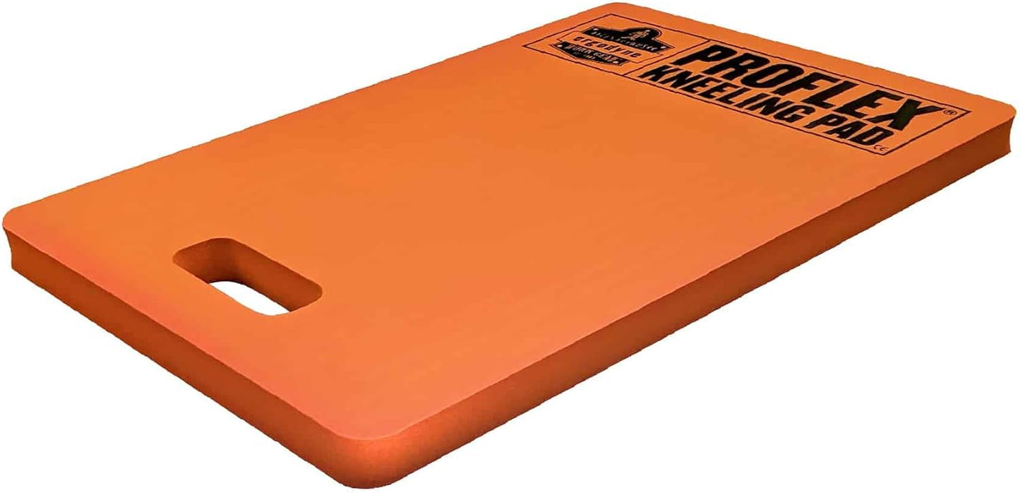 Ergodyne ProFlex 375 Kneeling Pad, Foam Knee Cushion, Water Resistant Kneeling Mat, 8" x 18" x 1,Orange, Compact