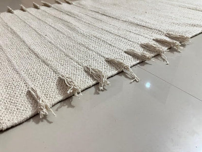 Payal Rugs Cotton Yoga Mat - Eco-Friendly Hand-Woven Rug - Non Slip & Thick (24”x72”x5mm) for Yoga Everyday Fitness at Home - Comfortable Extra-Long