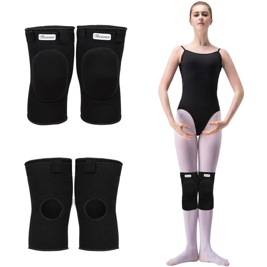 Bezioner Knee Pads Volleyball,Thick Sponge Anti-Slip,Dance Knee Pads for Women Yoga Basketball Football Youth Girls Black and Pink M