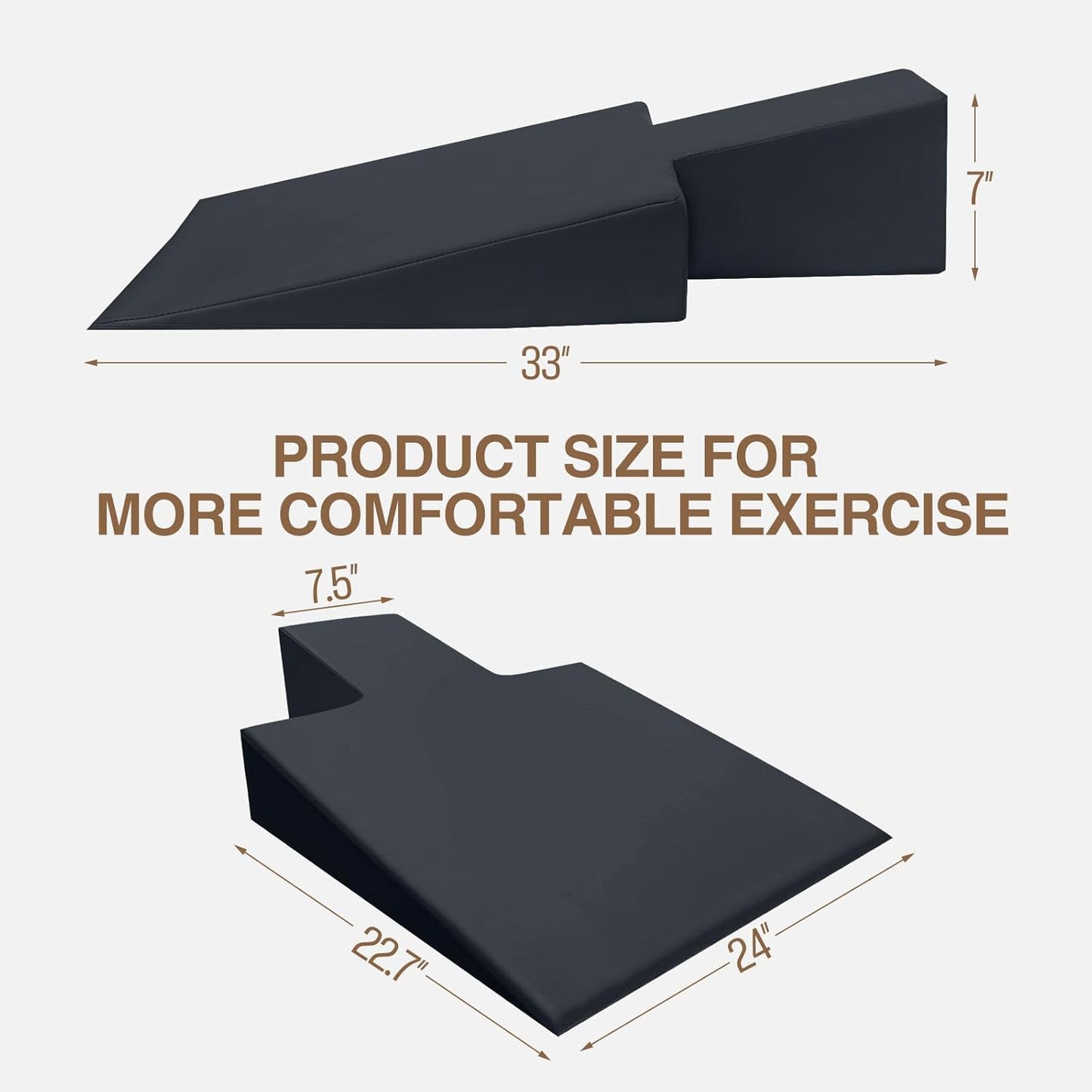 LeisureKing Large Upholstered Pilates Wedge for Pilates Reformer, Exercise Equipment for Pilates Reformer Machine, Workout Pad for Floor Exercises, Ideal for Home Pilates and Studio Use