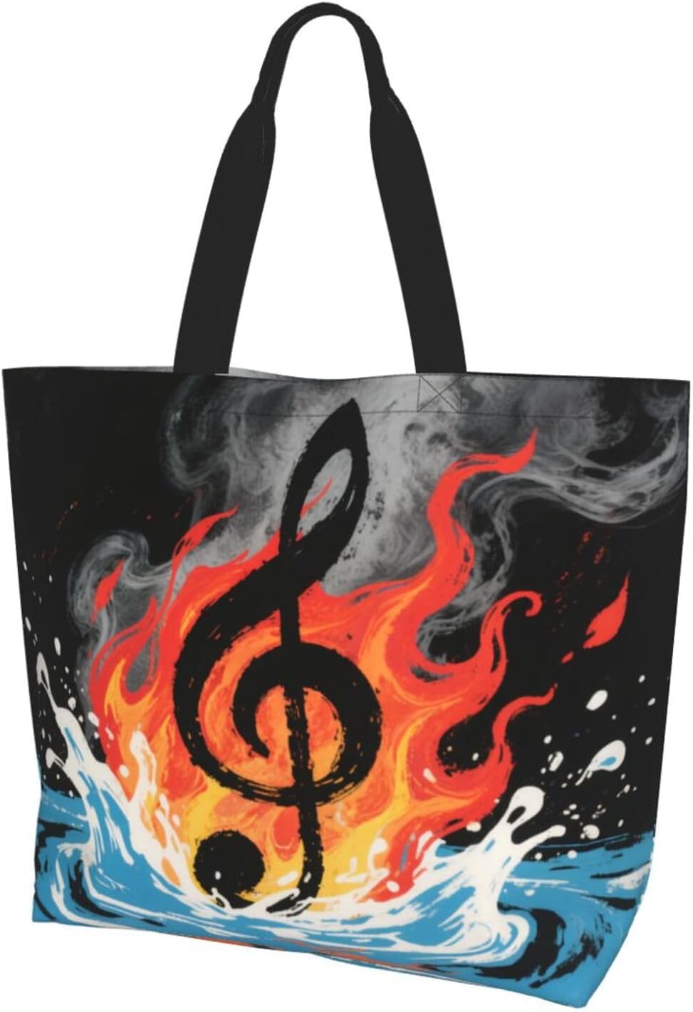 Tote Shoulder Bag Large Durable Reusable Eco-friendly Handbag Lightweight Stylish for Daily Use-19.7x15.7x5.9 Inch - Colors A
