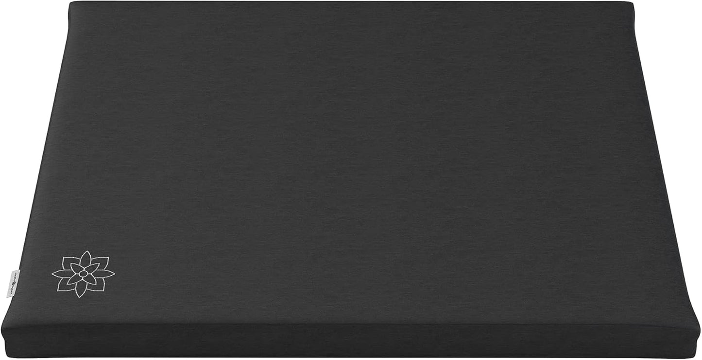 Mindful & Modern Zabuton Meditation Mat - Cotton Filled Yoga and Meditation Pad - Zabuton Meditation Cushion for Kneeling and Sitting Support - Large Rectangular Sitting Floor Pillow for Bench or Zafu