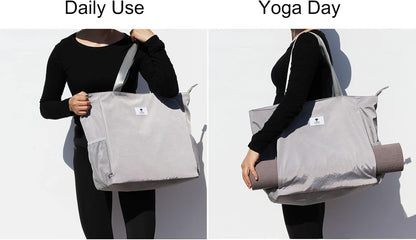 ESVAN Yoga Mat Bag Yoga Tote Carrier Shoulder Bag Carryall Tote for Office,Yoga,Pilates,Travel,Beach and Gym