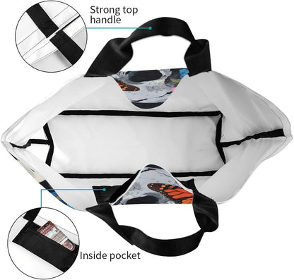 Tote Shoulder Bag Large Durable Reusable Eco-friendly Handbag Lightweight Stylish for Daily Use-19.7x15.7x5.9 Inch - Colors A