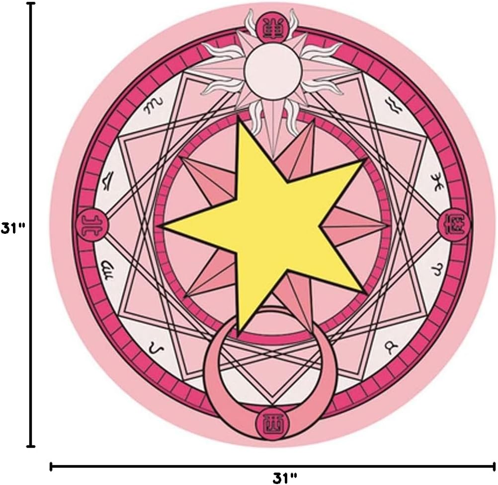 The Magic Circle Pattern Round Carpet Floor Mats Yoga Cushion for Playroom/Cloakroom, E-01