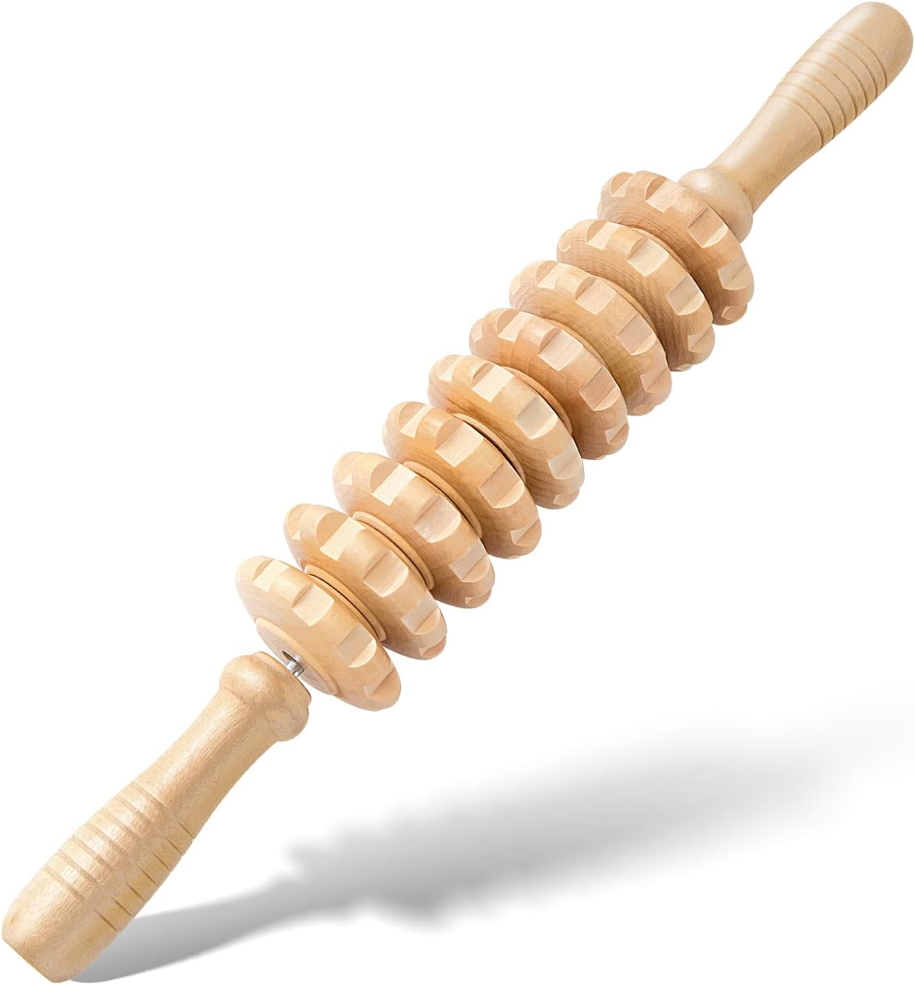 Muscle Roller Massage Roller Stick- Deep Tissue Fascia Blaster for Myofascial Pain Relief, Lymphatic Drainage & Body Sculpting, Handheld Physical Therapy & Recovery Tool (Gray black-18 inch)