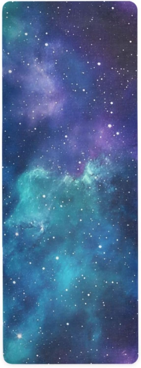 Galaxy Stars Yoga Mat Non Slip Thick Kids Eco Friendly Rubber Workout Foldable Yoga Mat Women Exercise