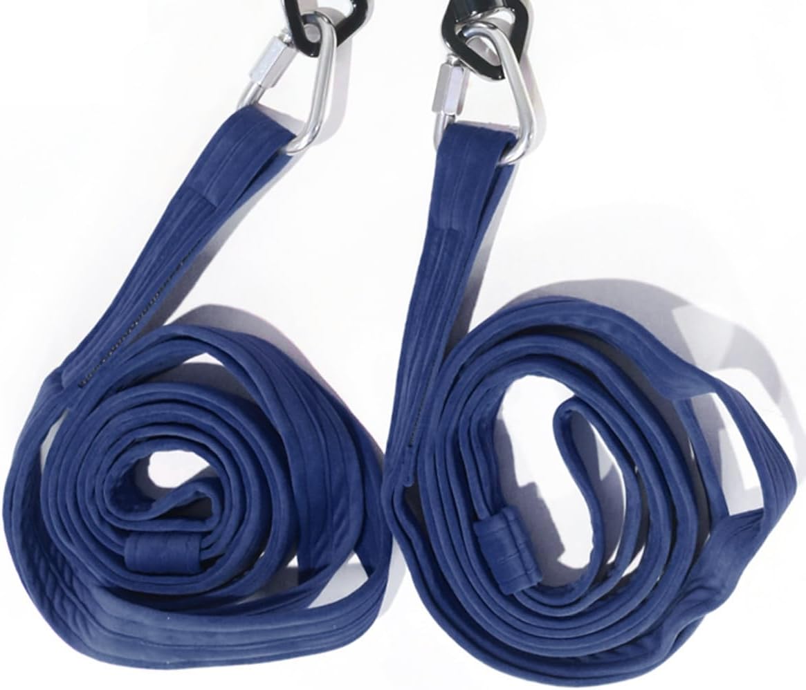 4.9ft 1.5m Aerial Straps Ropes Yoga Aerial Acrobatics Body Aerial Loop Trapeze Circus Apparatuses Equipment Three-Layer Straps 1 pairs