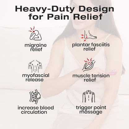 lifechill Trigger Point Massage Tool for Deep Tissue Massage & Gua Sha, HSA Muscle Scraper Tool for Full Body Pain Relief, FSA Eligible Items Thumb Saver Acupressure Tool, Fathers Day Dad Gifts