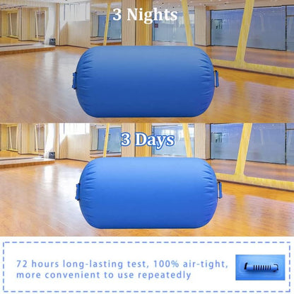 CZGBRO Gymnastics Barrel Air Roller with Pump, Inflatable Tumbling Equipment Air Mat Octagon Mat for Backhandspring Training Cheerleading Home Use
