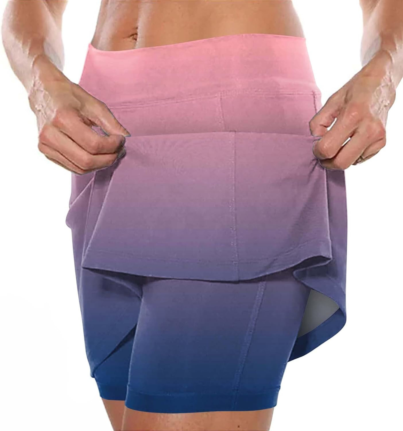 SHAOBGE Athletic Yoga Culottes for Women Solid Color Elastic Shorts Summer Lightweight High Waist Skinny Joggers Skirt 2024