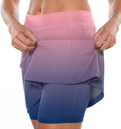 SHAOBGE Athletic Yoga Culottes for Women Solid Color Elastic Shorts Summer Lightweight High Waist Skinny Joggers Skirt 2024
