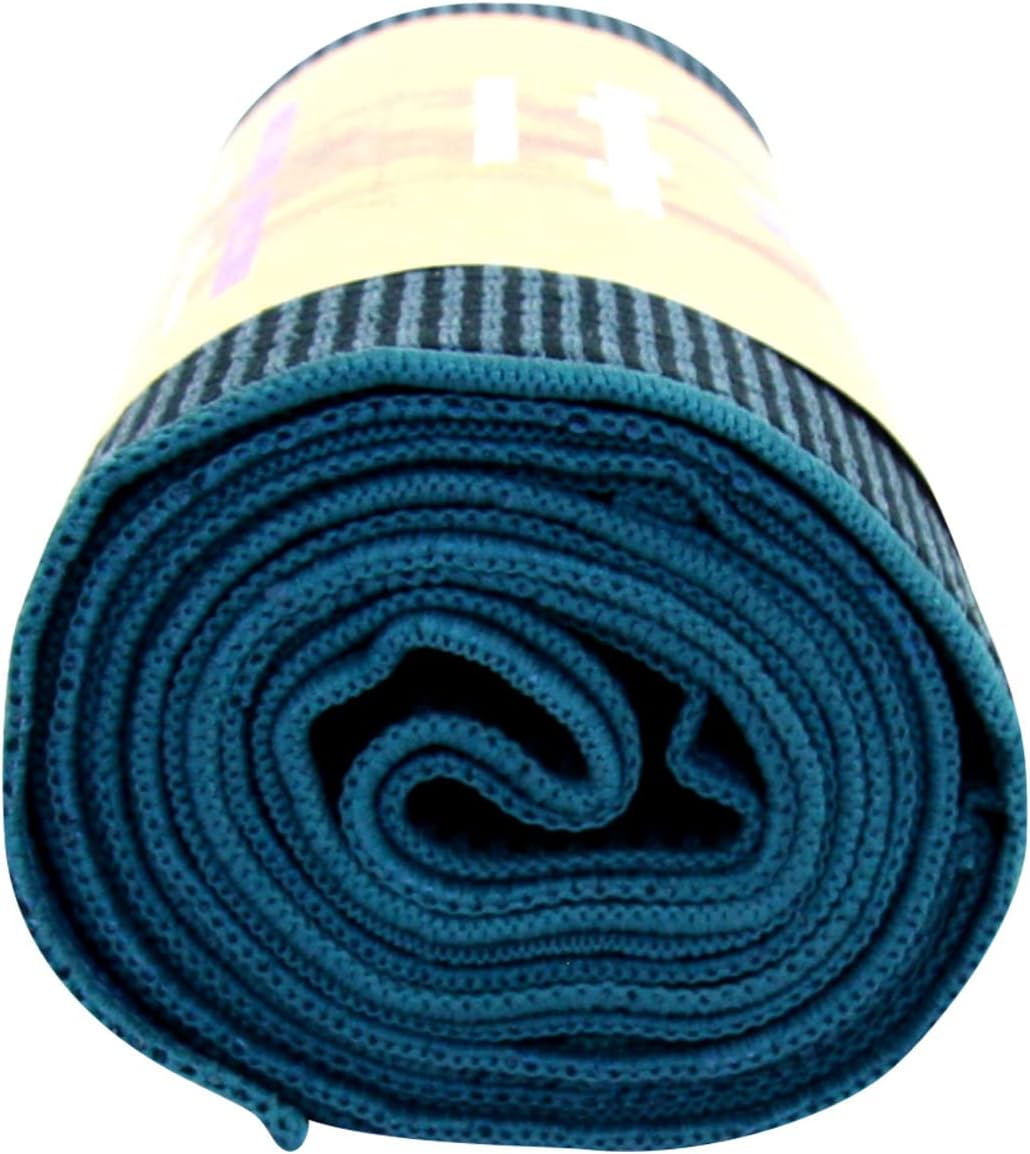 Hugger Mugger Yoga Towel - Midnight - Soft, Absorbent, Fast Drying, Non-Slip Backing, use by iteself or Over a Yoga mat, hot Yoga, Helps with Slippery Hands and feet
