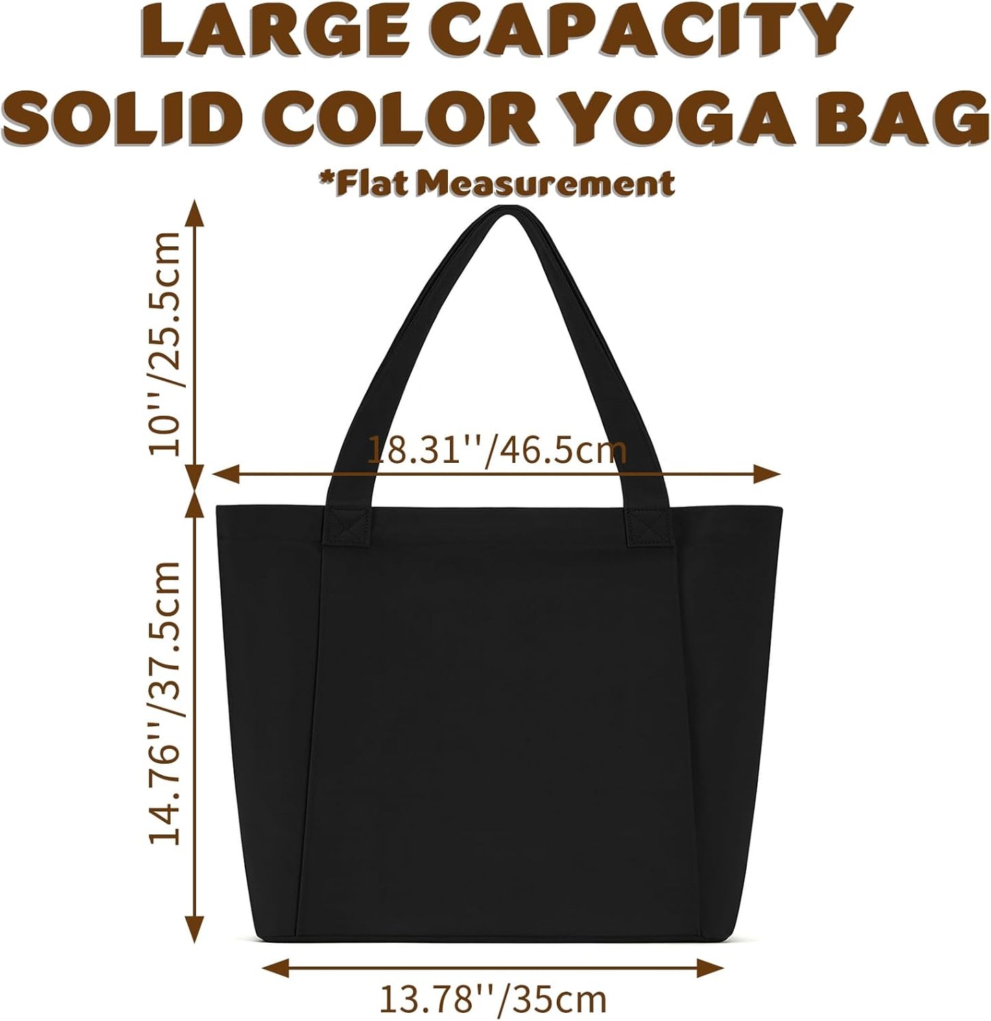 Yoga Mat Carrier, Gym Bag With Yoga Mat Holder, Women Canvas Tote With Shoulder Strap For Pilates, Travel, Office, Sports, Workout And Beach – Inner Zippered Pocket, Fits Standard And Small Mats