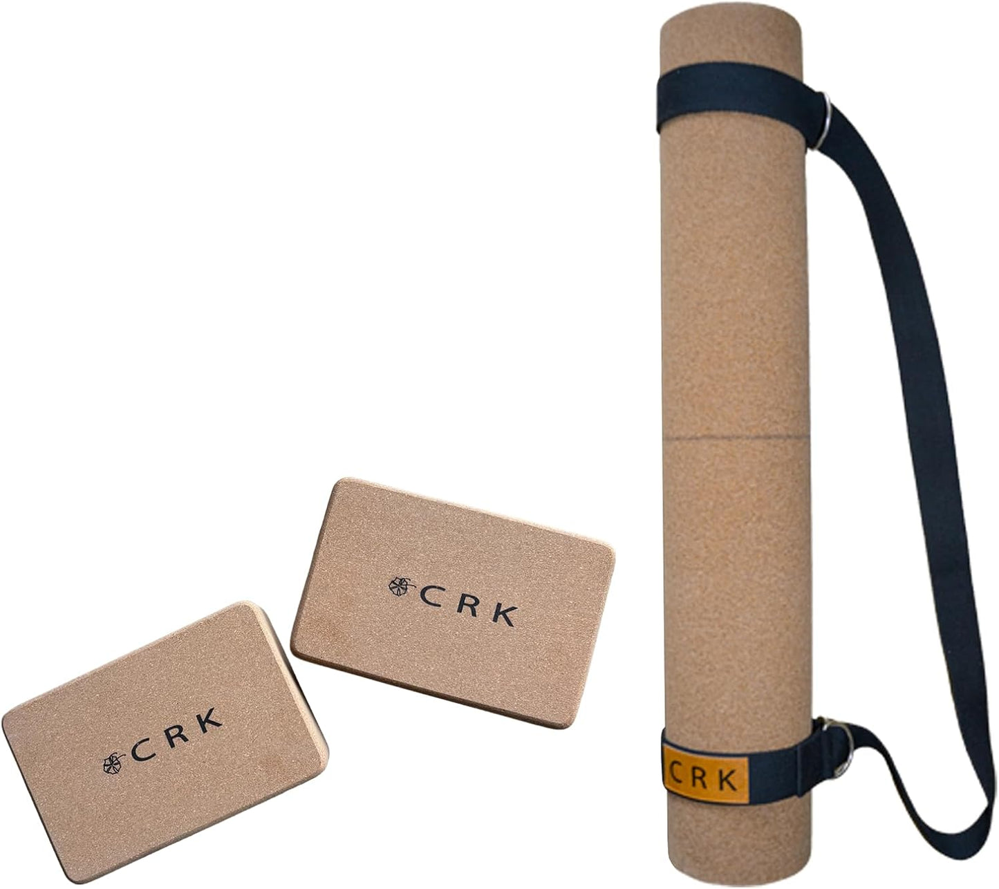 Crk Yoga Mat made of Organic Cork and Natural Rubber, 5mm Thick • The Flowers Mat
