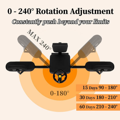 550 LBS Stainless Steel Stretch Machine, 240° Rotation Split Machine, Leg Stretcher Machine with Silent Wheels, Leg Stretcher for Home/Gym/Yoga/Dancers, Split Machine for Flexibility