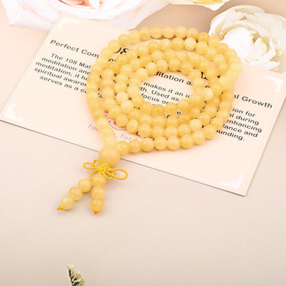 AD Beads 6mm 8mm 108 Prayer Mala Jasper Elastic Bracelet - Handmade Yoga Meditation Healing Power Energy Gifts for Unisex Adult.