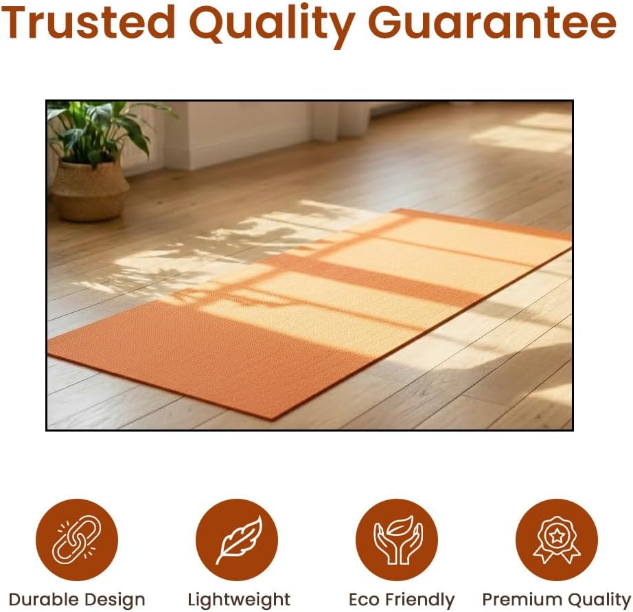 LFH Home Handmade Cotton Yoga Mat Cotton Rug picnic mat For Exercise, Workout, Fitness - Perfect Heavy Quality Eco Friendly Natural Cotton Woven Reversible Yoga Mats for Men & Women - 72x26 Inch.