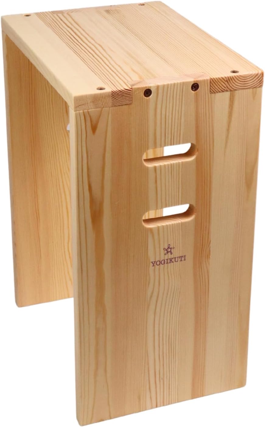Yogikuti Iyengar Halasana Box - Eco-Friendly Wooden Halasana Bench for Supportive Yoga Practice, Perfect for Inversions and Enhanced Flexibility