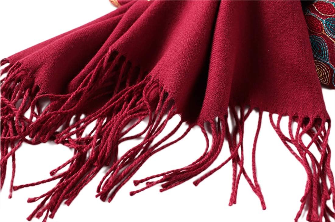 Urban CoCo Women's Embroidered Oversize Tassel Shawl Scarf Wraps for Women